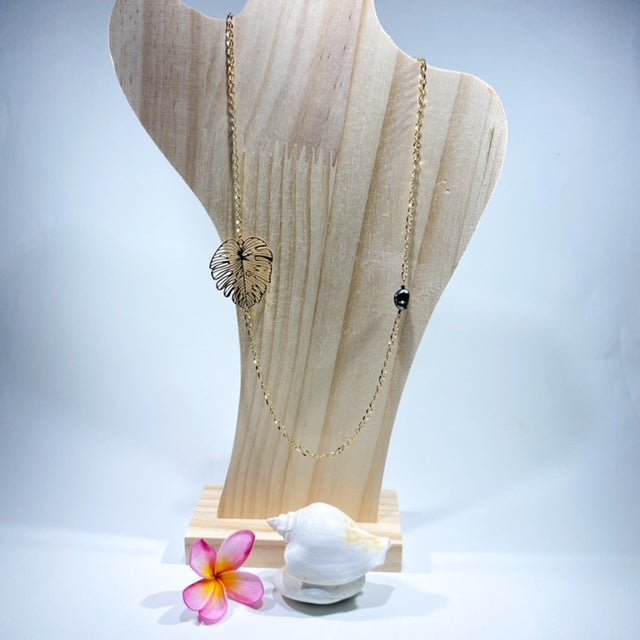 Collier long Ape doré